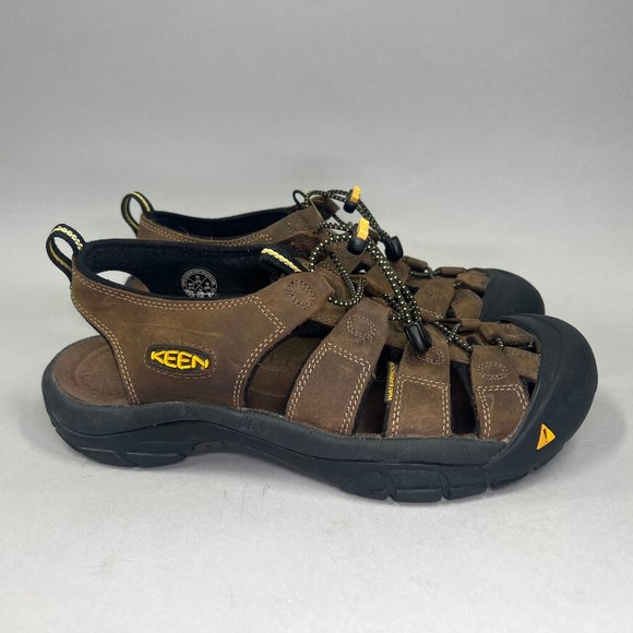 Keen Shoes Keen Mens Brown Leather Waterproof Water Shoes Sandals